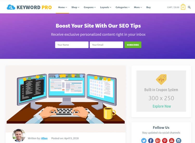 Top 10 giao diện WordPress chuẩn SEO đẹp nhất