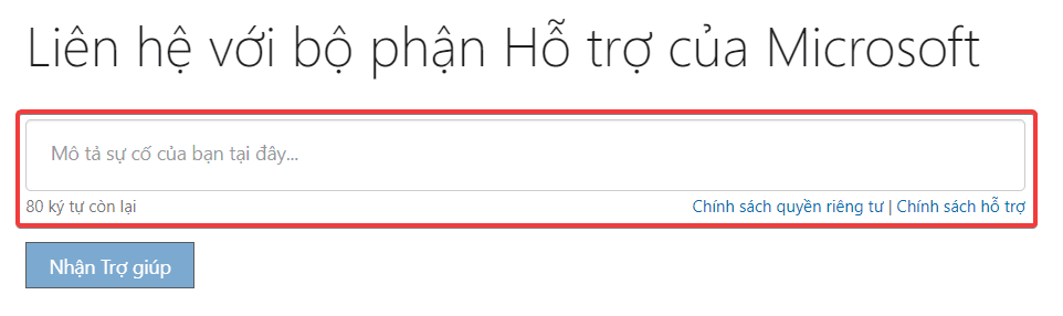 hỗ trợ microsoft