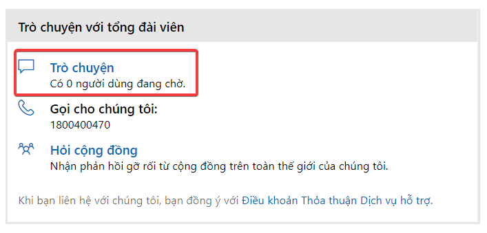 hỗ trợ microsoft