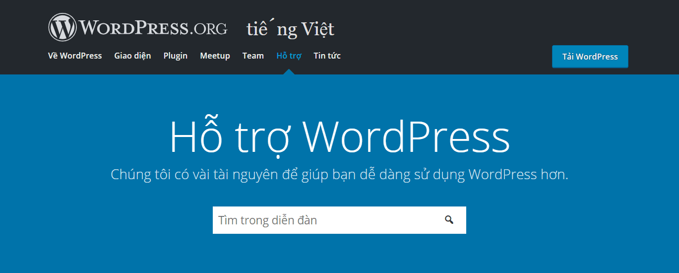 hỗ trợ WordPress