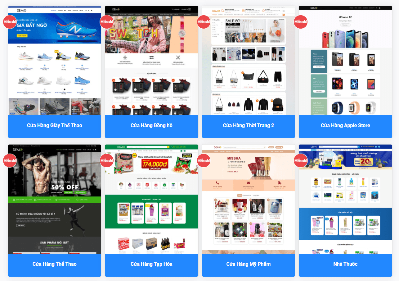 Mẫu Website Bán Hàng