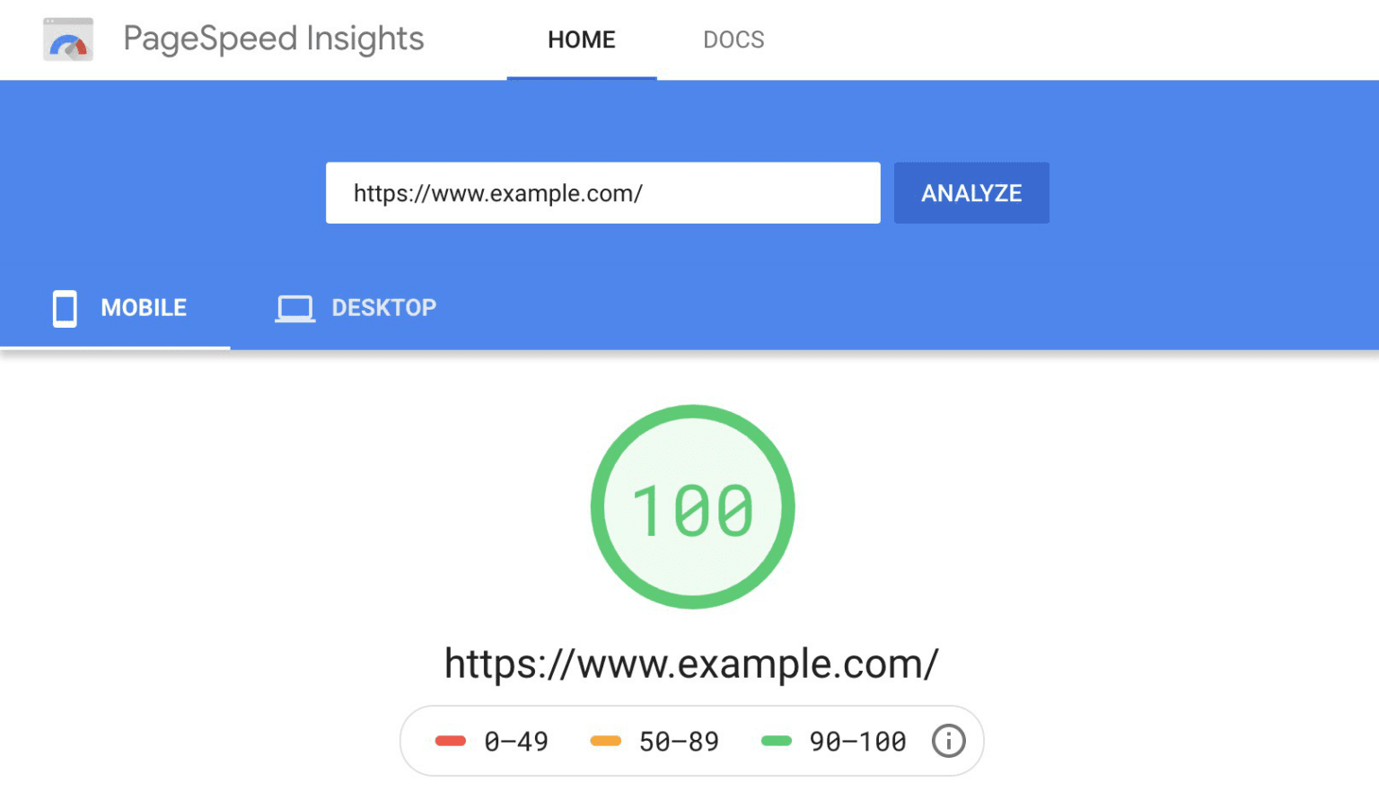 google pagespeed insights
