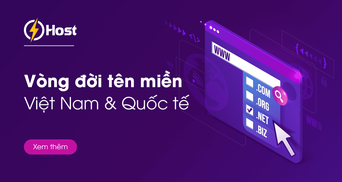 vòng đời tên miền việt nam và quốc tế