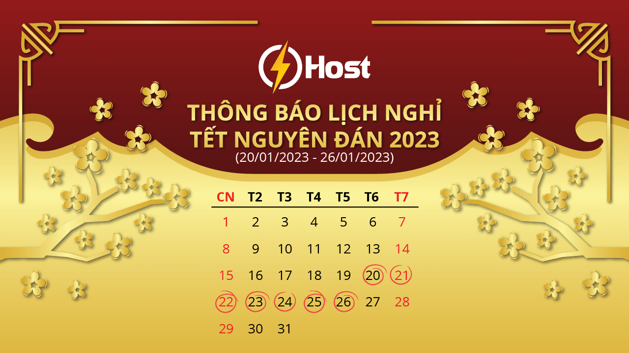 [Thông báo] Lịch nghỉ Tết Nguyên đán 2023