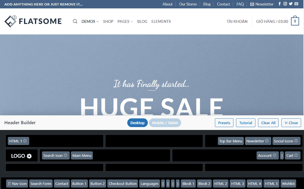 Flatsome là gì? Tổng quan giao diện Flatsome