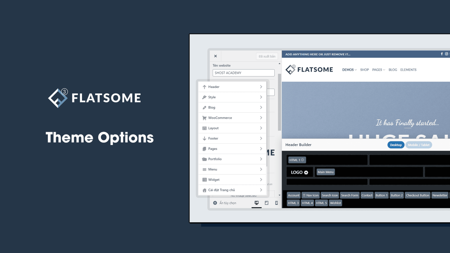 Flatsome là gì? Tổng quan giao diện Flatsome