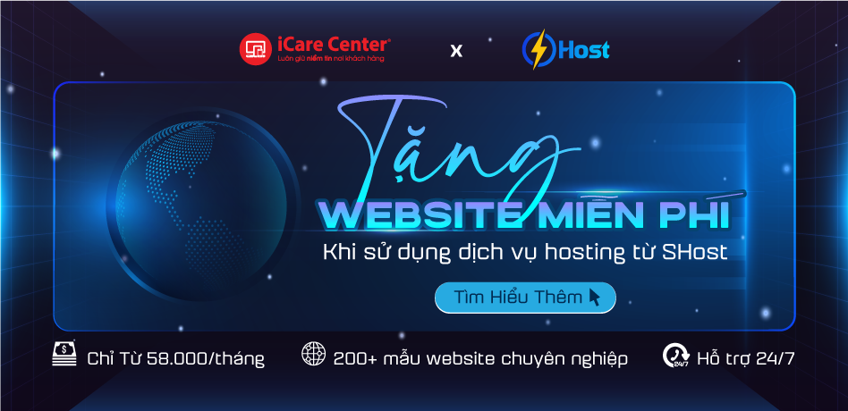 Shost X Icare Center | ChƯƠng TrÌnh TẶng Website MiỄn PhÍ